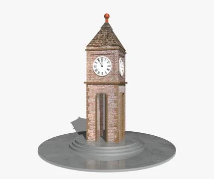 Tower clock Stock Illustration