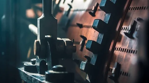 Tower Clock Old Mechanism Video stock 72733401