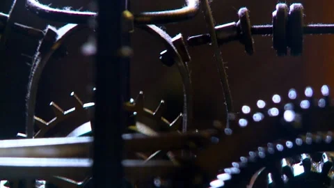 Tower Clock Old Mechanism Stock Footage 249742622