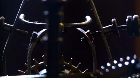 Tower Clock Old Mechanism Stock Footage 249742641