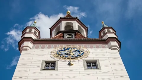 The Tower Clock of the Old Town Hall (Altes Rathaus) in Munich, Germany Stock Footage 81169415