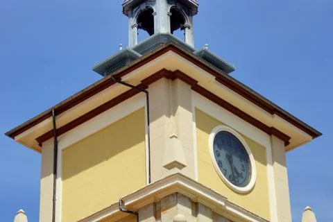 Tower with clock Stock Photos