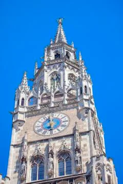 Tower with clock Stock Photos