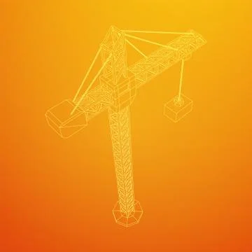 Tower construction building crane Ilustración de archivo