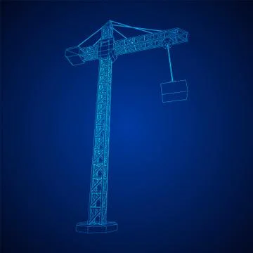 Tower construction building crane Ilustración de archivo