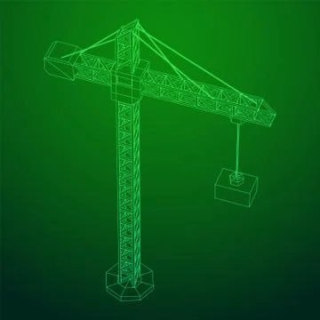 Tower construction building crane Ilustración de archivo