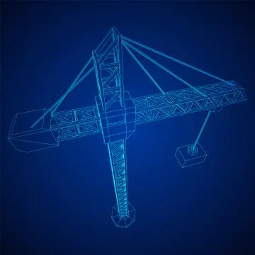 Tower construction building crane Ilustración de archivo