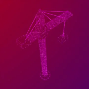 Tower construction building crane Ilustración de archivo