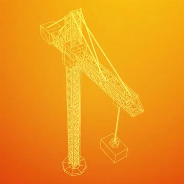 Tower construction building crane Ilustración de archivo