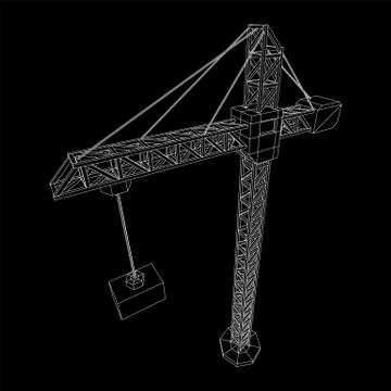 Tower construction building crane Ilustración de archivo
