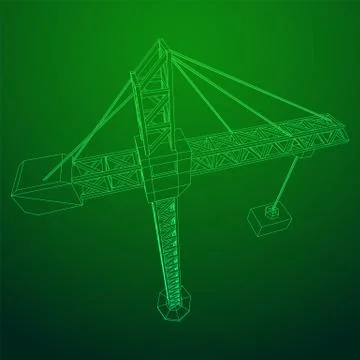 Tower construction building crane Ilustración de archivo