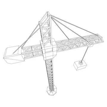 Tower construction building crane Ilustración de archivo