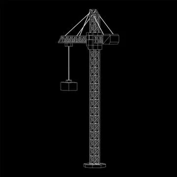 Tower construction building crane Ilustración de archivo