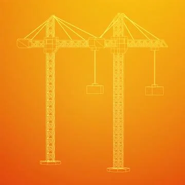 Tower construction building crane Ilustración de archivo
