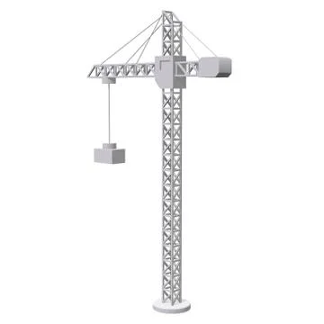 Tower construction building crane Ilustración de archivo