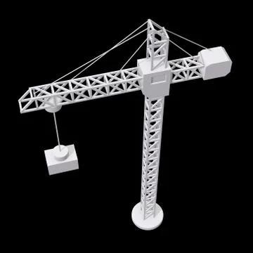 Tower construction building crane Stock Illustration