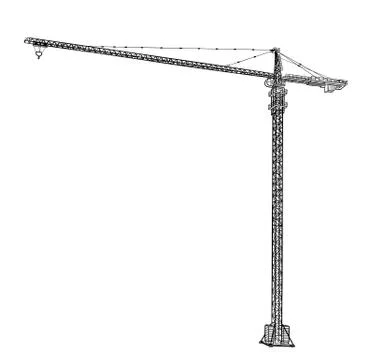 Tower construction crane. Stock Illustration
