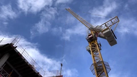 A Tower Construction Crane at Poole, Dorset, UK Stock Footage 257345507
