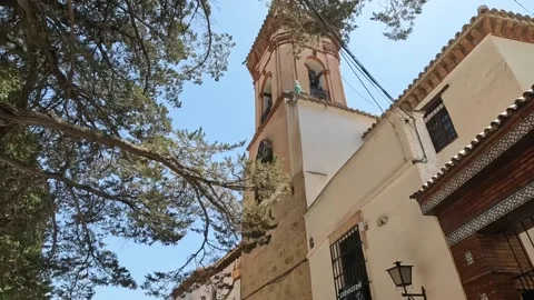 Tower of Convento de Clarisas de Santa Isabel de los Ángeles, Ronda, Spain Video stock 220728209