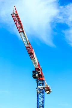 Tower crane with blue sky Stock Photos