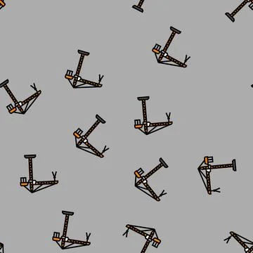 Tower crane civil engineer vector seamless pattern イラスト素材