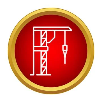 Tower crane construction industry heavy lifting equipment building Stock Illustration