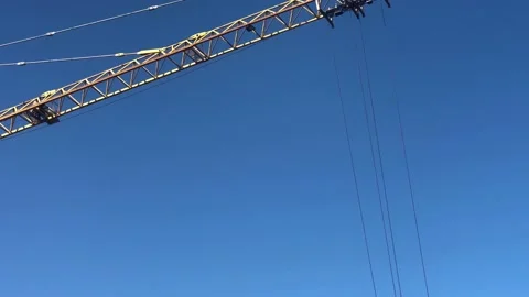 Tower crane at the construction site. Construction of a high-rise residential Stock-Footage 202612077