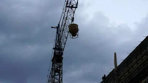 Tower crane on construction site. Stock Footage 34820740