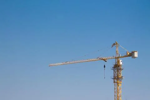 Tower crane on a construction site Stock Photos