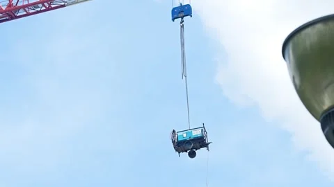 Tower Crane Crane Operator Stock Footage 300760374