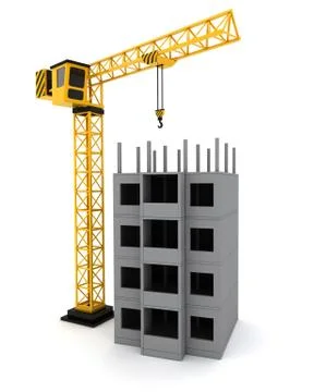 Tower crane Illustrazione stock