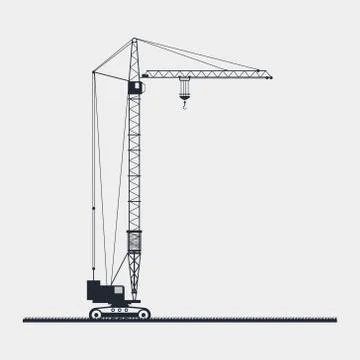 Tower crane Stock Illustration