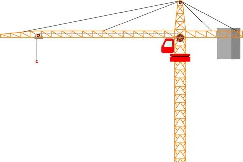Tower Crane Stock Illustration