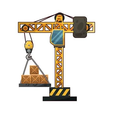 Tower crane illustration Illustrazione stock