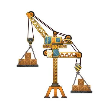 Tower crane illustration Illustrazione stock
