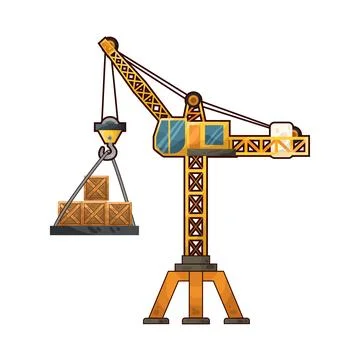 Tower crane illustration Illustrazione stock