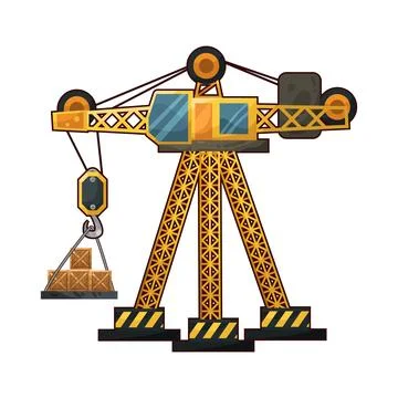 Tower crane illustration Illustrazione stock