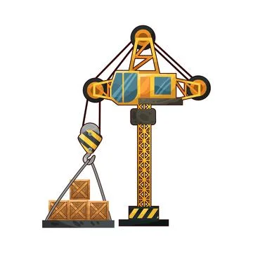 Tower crane illustration Illustrazione stock