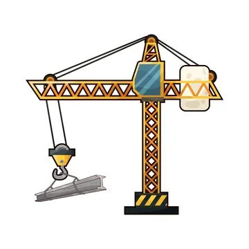 Tower crane illustration Illustrazione stock