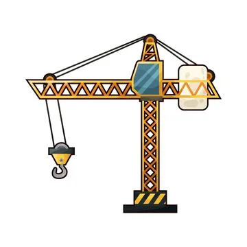Tower crane illustration Illustrazione stock