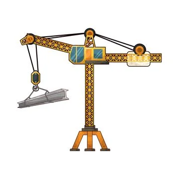 Tower crane illustration Illustrazione stock