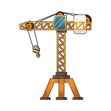 Tower crane illustration Illustrazione stock