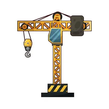 Tower crane illustration Illustrazione stock