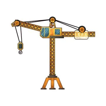 Tower crane illustration Illustrazione stock
