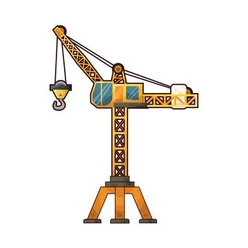 Tower crane illustration Illustrazione stock