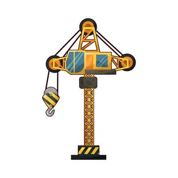 Tower crane illustration Illustrazione stock