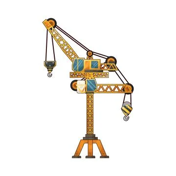 Tower crane illustration Illustrazione stock
