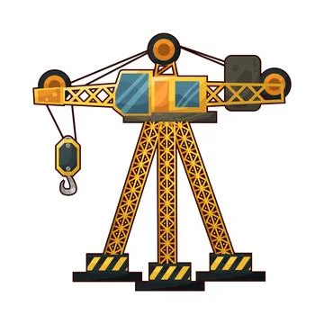Tower crane illustration Illustrazione stock