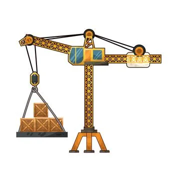 Tower crane illustration Illustrazione stock