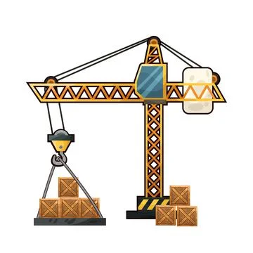 Tower crane illustration Illustrazione stock